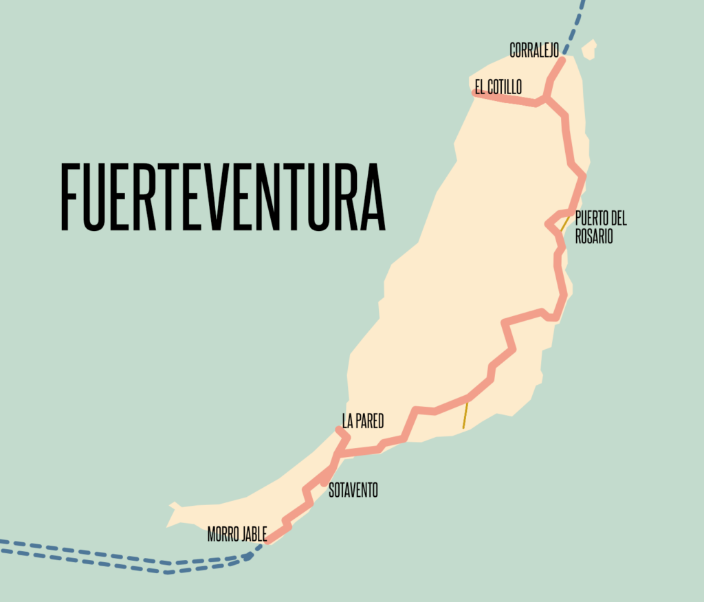 Vanlife Reiseroute Fuerteventura