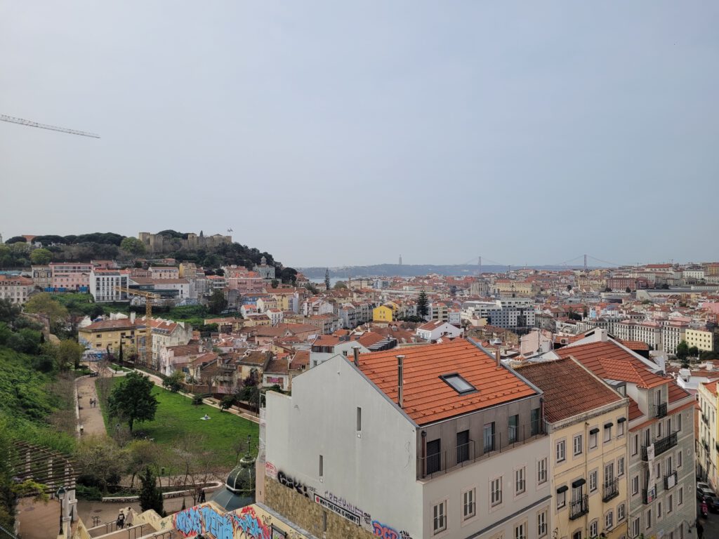 Blick auf Lissabon vom Aussichtspunkt Senhora do Monte