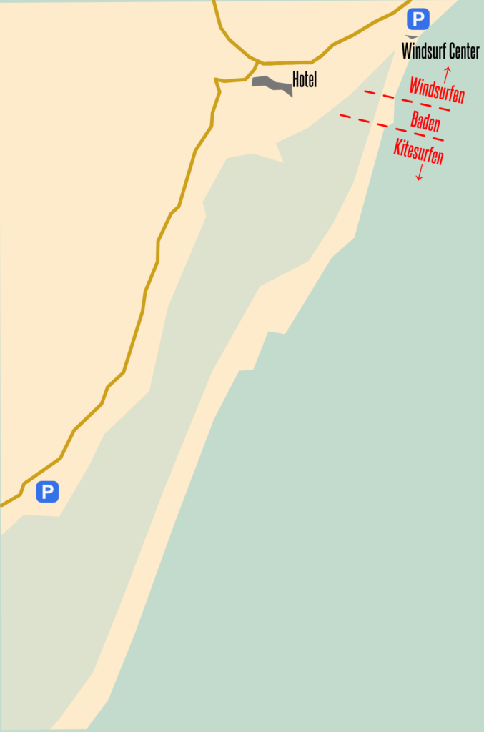 Lageplan Kitesurfen in Sotavento Fuerteventura